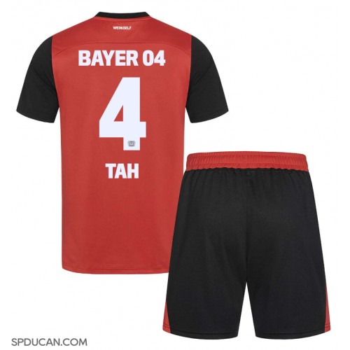 Dječji Nogometni Dres Bayer Leverkusen Jonathan Tah #4 Domaci 2024-25 Kratak Rukav (+ Kratke hlače)